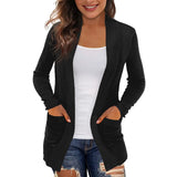 New Solid-Color Knitted Coat With Pocket Cardigan Jacket Street Trendy Sweater Fashion Top