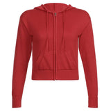 Women's Dress Autumn / Winter Ins Internet Celebrity Solid Color Hooded Pocket Sweater Coat