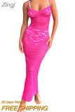 Bandage Long Dress Summer Women Sexy Lace Strap Sleeveless Dresses Fashion Bodycon Club Party Dress Summer