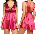 Zingj Style Sexy Underwear Sexy Ice Silk Strap Lace Edge Sleeping Skirt Sexy