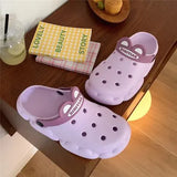 Sandals Cloud Shape Design Thicken EVA Sole Light Leisure Beach Garden Hole Shoes for Ladies Flat