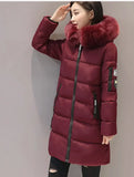 Cotton-Padded Jacket Female 2024 Winter Dress New Korean Version Of Fashion Long Cotton-Padded Jacket Female Large Size Slim Hooded Coat Female Cotton-Padded Jacket-Outfit