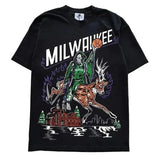 Men's T-Shirt Pure Cotton Street Clothing Animation Leisure Oversized Basketball Printed Short-Sleeved Shirt
