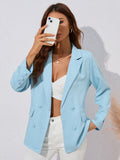 Zingj Women's Wear Station Autumn And Winter Street Solid Color Lapel Long Sleeve Small