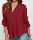 mujer de moda women V-neck Chiffon Blouses Long sleeve Female Shirt Fashion Plus Size blusa feminina blouse