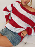 Fashion New Lazy Loose Sleek Sleeve Sweater Casual Knitting Top