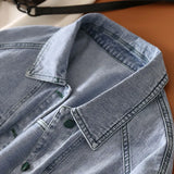 Zingj 2024 New Korean Version Denim Jacket Women's Versatile Fashion Fashion Splicing Plaid Jacket Jacket Women Fashion-Outfit