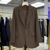 Zingj Suit Jacket Female Small Man 2024 Spring And Autumn Short Retro Korean Version Casual Show Thin Suit