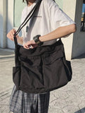 Large Canvas Satchel Bag- Outfit