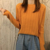 Zingj Waxy Languid Lazy Wind Round Collar Sweater Female Autumn Winter Design Feeling Small Minority Bottom Sweater Inside Build Foreign Style