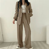 Zingj Sense Suit Coat Female Autumn 2024 New Fashion Loose Retro Temperament Small Suit Suit-Outfit