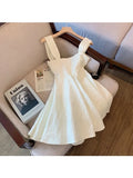 Kawaii Fairy Strap Dresses Women Off Shoulder Sexy Party Mini Dresses Sweet Cute Beach Party Princess Vestidos Ladies