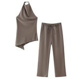 Neck Minimalist Blouse 8346330 Minimalist Trousers 8306330