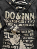 Fairy Cropped Letter Printing V Neck T Shirts + Stripe Grunge Tank Top Women 2024 Summer Y2k Two Pieces Set