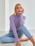 Zingj Color Half Turtleneck Sweater 2024 Autumn And Winter Female (24 Color Spot) Slim Knit Bottom