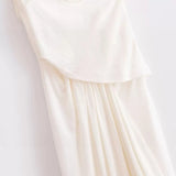 Spring Blended Pleated Dress