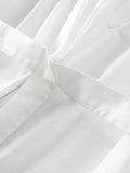 Button Up Shirt Women's Design Asymmetrical Waist Shirt White All-match Temperament Shirt Office Ladies Shirt Women