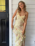 Zingj V Neck Colorful Ruffles Sling Dress Women Backless Sleeveless Slim Floor Length Robes 2024 Lady Beach Holiday Vestidos 211-0-Outfit