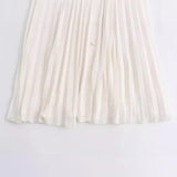 New Spring Dress With Belt, Flute And Pleats Is