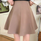 Women Candy Color Ball Gown Loose Korean Style Street Wear Mujer Simple Kawaii Girlish Fashion New Arrival Popular