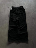 Waist New Trendy Broad Leg Trousers New Letter Embroidery Street Style Fashion