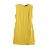 New Solid Color Sleeveless Dress In The Autumn Of