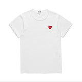 Summer Men Women T-shirt Heart Eyes Round Neck Short-sleeved Cotton Solid T-shirts Couples Casual Pullover T