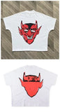 Boxy Fit Tee Cartoon Spoof Printing Beauty Trend Loose