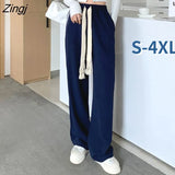 Women Mopping Drawstring Vintage Street BF Loose Straight Female Hot Sale S-4XL Solid All-match Leisure Baggy