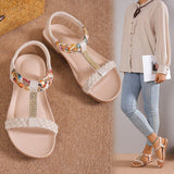 Summer New Fashion Trend Women's Sandals Elastic Belt Lightweight And Comfortable Sandals Plus Size