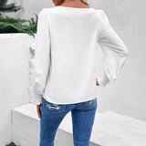 Zingj Wise Hot Style Autumn Simple Long Sleeve Solid Color Shirt Shirt Women's