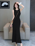Zingj Shot Retro Hollowed-Out Knitted Dress Female Summer Gentle Wind Design Temperament Slim And Skinny Hip-Covered