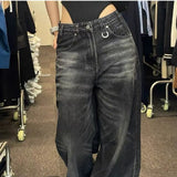 Vintage Black Wash Baggy Boyfriend JeansOutfit