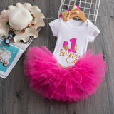 Cotton Baby Girl First 1st Birthday Party Tutu Dresses for Vestidos Infantil Princess Clothes 1 Year Girls Children's