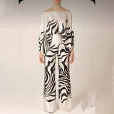New Women's Loose Bat Sleeve Top Women's Broad Leg Trousers Fashion Suit Women Two