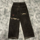 Hip-Hop Loose-Letter Jeans Men's Y2K Jeans Street Harajuku High Waist Wide