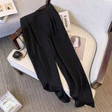 Zingj Suit Female 2024 Spring And Autumn New Khaki Loose Show Thin Suit Jacket Casual Wide-Leg Pants Two-Piece