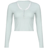 Zingj T-Shirt For Fall 2023 Simple Long-Sleeved Top