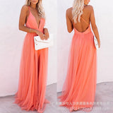 Zingj / LZS1762 New Dress Orange Sling Gauze