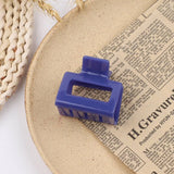 Square Geometric Frosted Hair Claws Clamps Acetate Hairpins Women Hollow Out Ponytail Clips Makeup Styling Tools