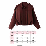Spring Pilot Jacket Bat Sleeve Zipper Loose Tuffen Jacket Women's Casual