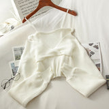 Fake Two Sweater Women Spring Autumn New V-Neck Full Sexy Knitted Sweaters Korean Short Chic Wild Fashion