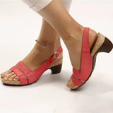 Women's Large Code 2025 Spring And Summer New Fish Mouth Clip Beach High Heel And Buckle With Women's
