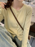 Zingj Autumn And Winter New Gray Knitted Cardigan With High-End Sweater Coat Thin Long-Sleeved Women's