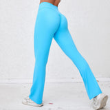 Zingj Nude Elastic Sports Lulu Peach Hip Horn Yoga Pants Show Slim Dance Training Running Sports Fitness Pants-Outfit
