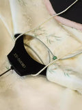 Chinese Style High-End Short-Sleeved Bat Sleeve Shirt Women's 2024 Summer New Disc Button Round Neck