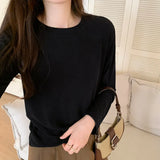 Color Round-Neck Corduroy Long-Sleeved T-Shirt Women's Autumn New Basic Bottomed Shirt With Thin