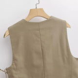 New Cotton Blended Short Vest