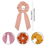 scrunchie hair ties Scarf Elastic Hair Rope for Women Hair Bow Ties Scrunchies Hair Bands Flower Print Ribbon