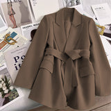 Zingj Lace Suit Jacket Female 2024 Autumn New Design Sense Temperament Korean Version Casual Trend